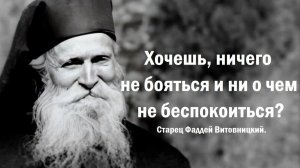 Человек, который ничего не боится и ни о чем не беспокоится. Старец Фаддей Витовницкий.