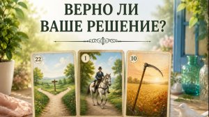 ВЕРНОЕ ЛИ РЕШЕНИЕ ВЫ ПРИНЯЛИ?