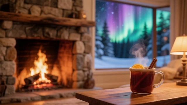 Красивая успокаивающая музыка для отдыха, камин, медитация, релакс