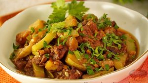 БАРАНИНА С КАБАЧКАМИ И НУТОМ