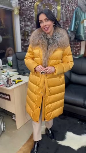 Пуховик с мехом сибирской лисы JAKLINE