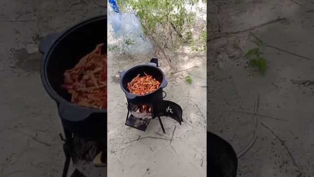Как приготовить плов в казане на природе? смотреть онлайн
