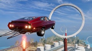 BeamNG/Drive - Эпичные высокоскоростные прыжки на автомобиле