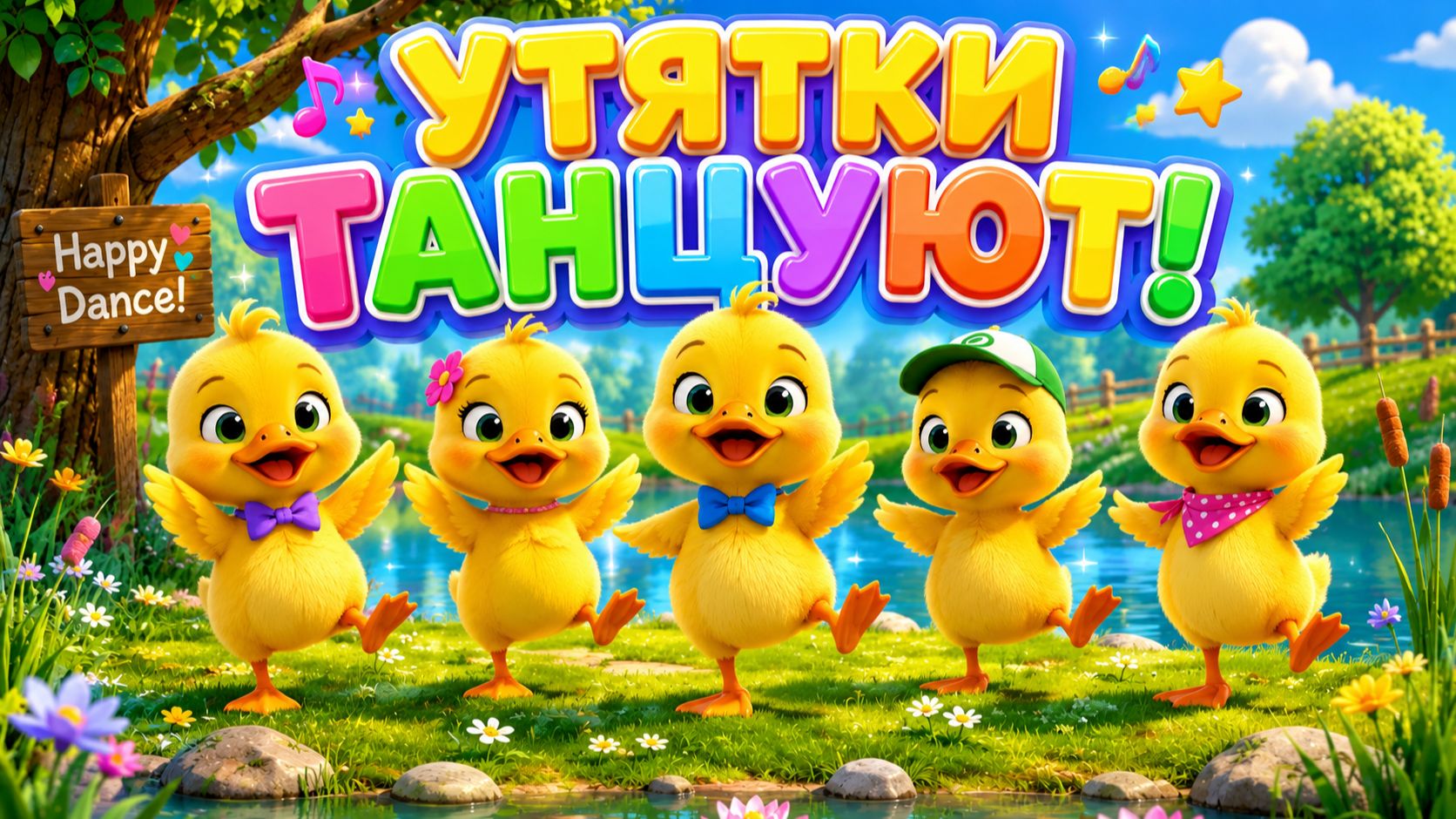 Детская музыка для танцев | Веселая песенка про уток, которые весело танцуют