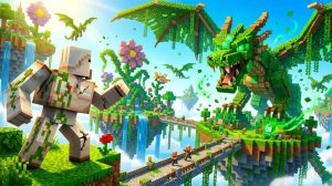 ГОЛЕМ против ГИГАНТСКИХ ЛИСТОВЫХ ТИТАНОВ в Minecraft 🌿Империя Небесного Сада в Minecraft💥