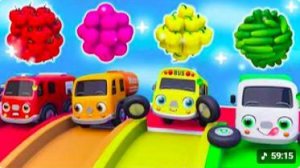 Wash Wash Wash Wheel On The Bath Time Song Nursery Rhymes Kids Songs - Baby Car Songs TV