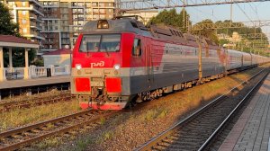 Электровоз 2ЭС4К-140 с поездом  Имеретинский курорт  — Орск | Дагомыс