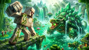 ГОЛЕМ против ЛЕГЕНДАРНЫХ ДРАКОНОВЫХ ЧЕРЕПАХ в Minecraft 🌊Война в Нефритовом королевстве Minecraft