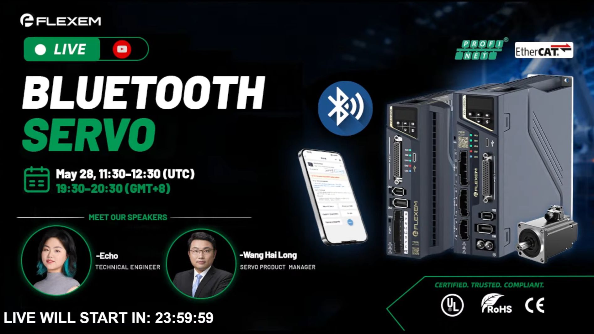 Запись трансляции Drive Your Automation FLEXEM Servo Drive Live Demo смотреть онлайн