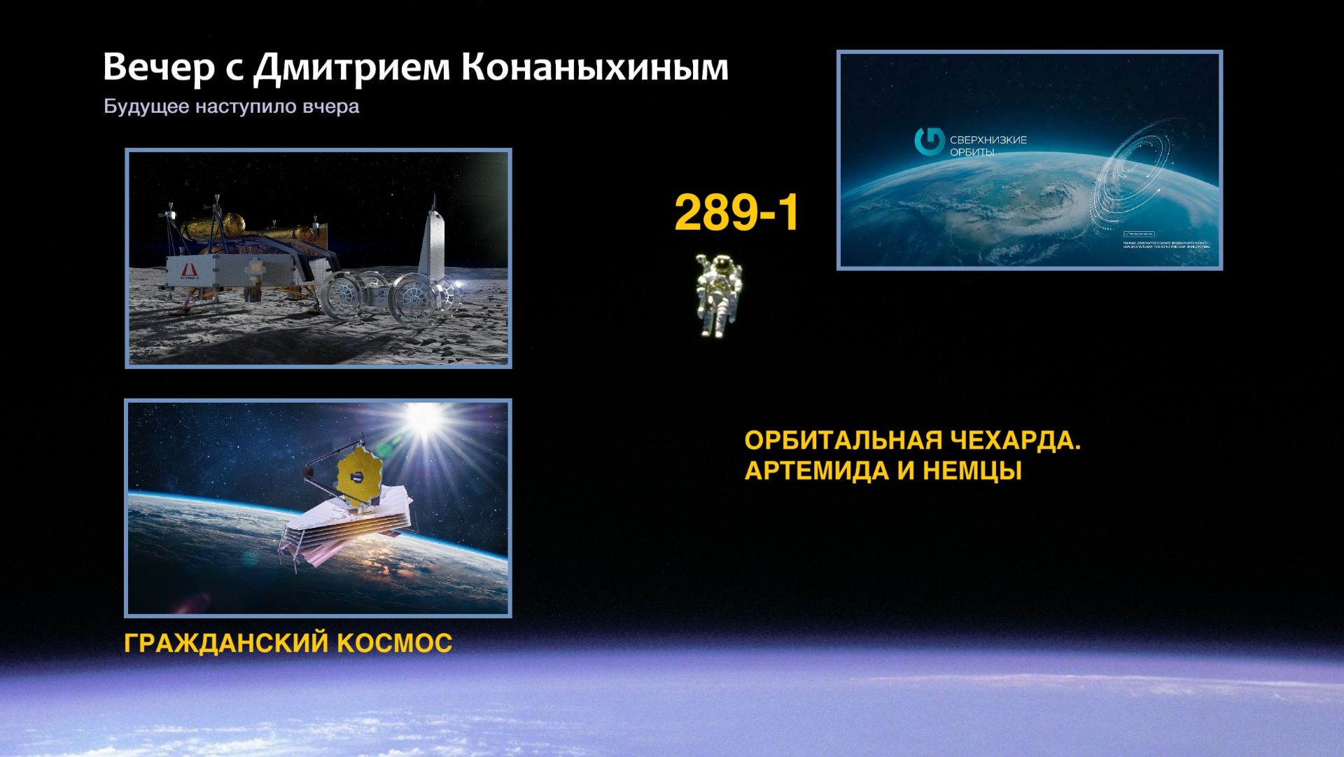 Вечер с Дмитрием Конаныхиным №289-1: Орбитальная чехарда. Артемида и немцы смотреть онлайн