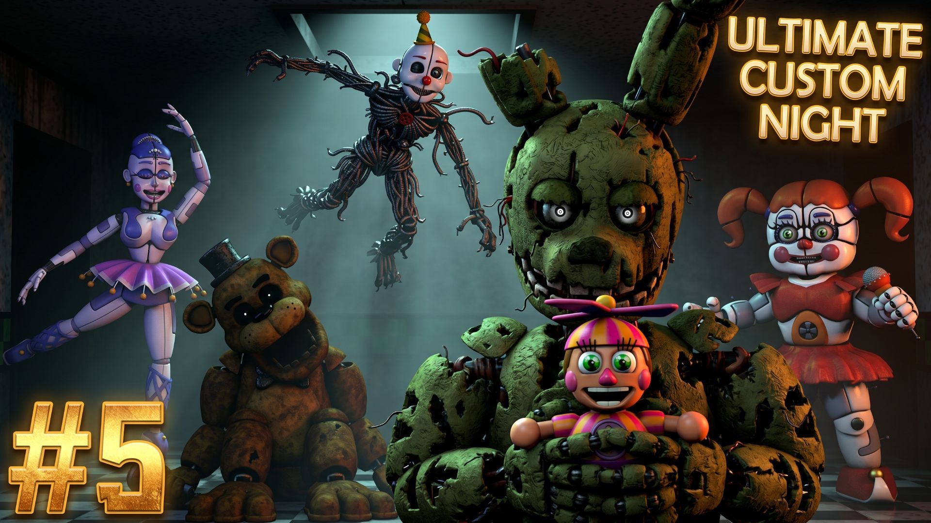 СЕМЬЯ АФТОНА СНОВА ВМЕСТЕ в Ultimate Custom Night #5 смотреть онлайн