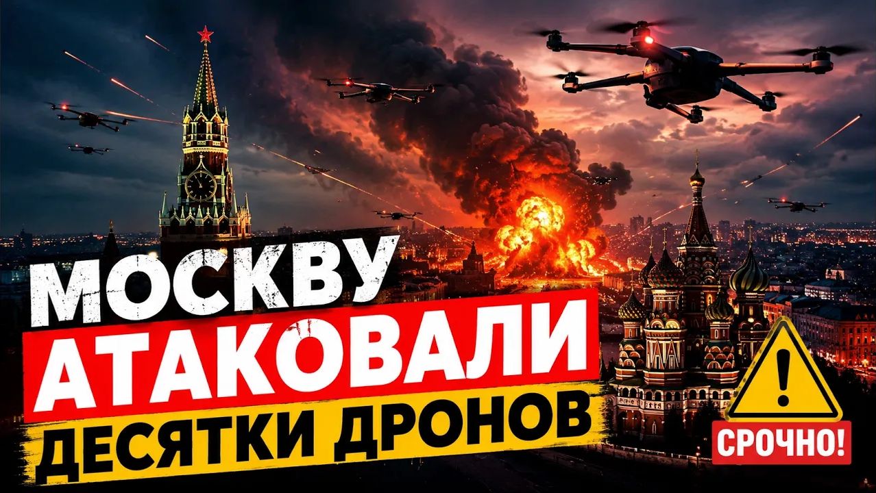 МОСКВА ПОД МАССОВОЙ АТАКОЙ! СБИТЫ 60 БПЛА, ПОВРЕЖДЁН МНПЗ... смотреть онлайн