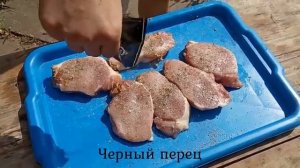 Готовим шашлык из нежной свинины, барбекю с начинкой внутри