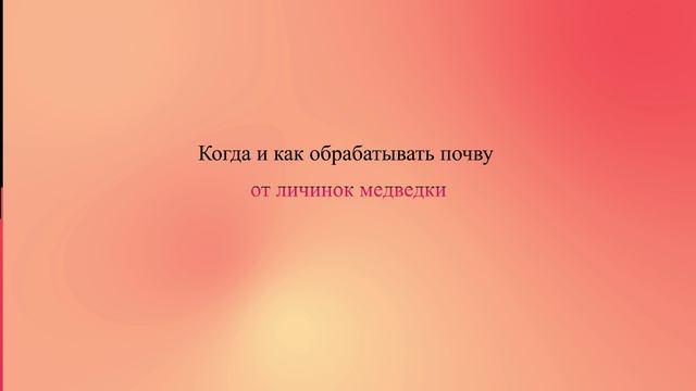 Когда и как обрабатывать почву от личинок медведки