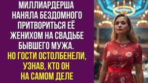 Миллиардерша наняла бездомного притвориться её женихом на свадьбе бывшего мужа. Но гости остолбенели