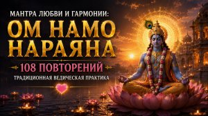 Мантра любви и гармонии: 💖 Ом Намо Нараяна 108 повторений — традиционная ведическая практика 💖🙏