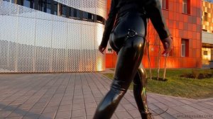 SUPER TIGHT VINYL LEGGINGS AND LEATHER JACKET [1440p].mp4