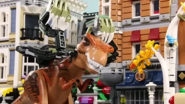 Динозавр Строит ЛЕГО Машину! 🦖 Скоростной Автотюнинг  ЛЕГО Мультик