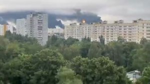 🤬Так выглядит ночная атака на Москву, долго тылы нацисткой мрази будут у себя в тылах делать БПЛА??