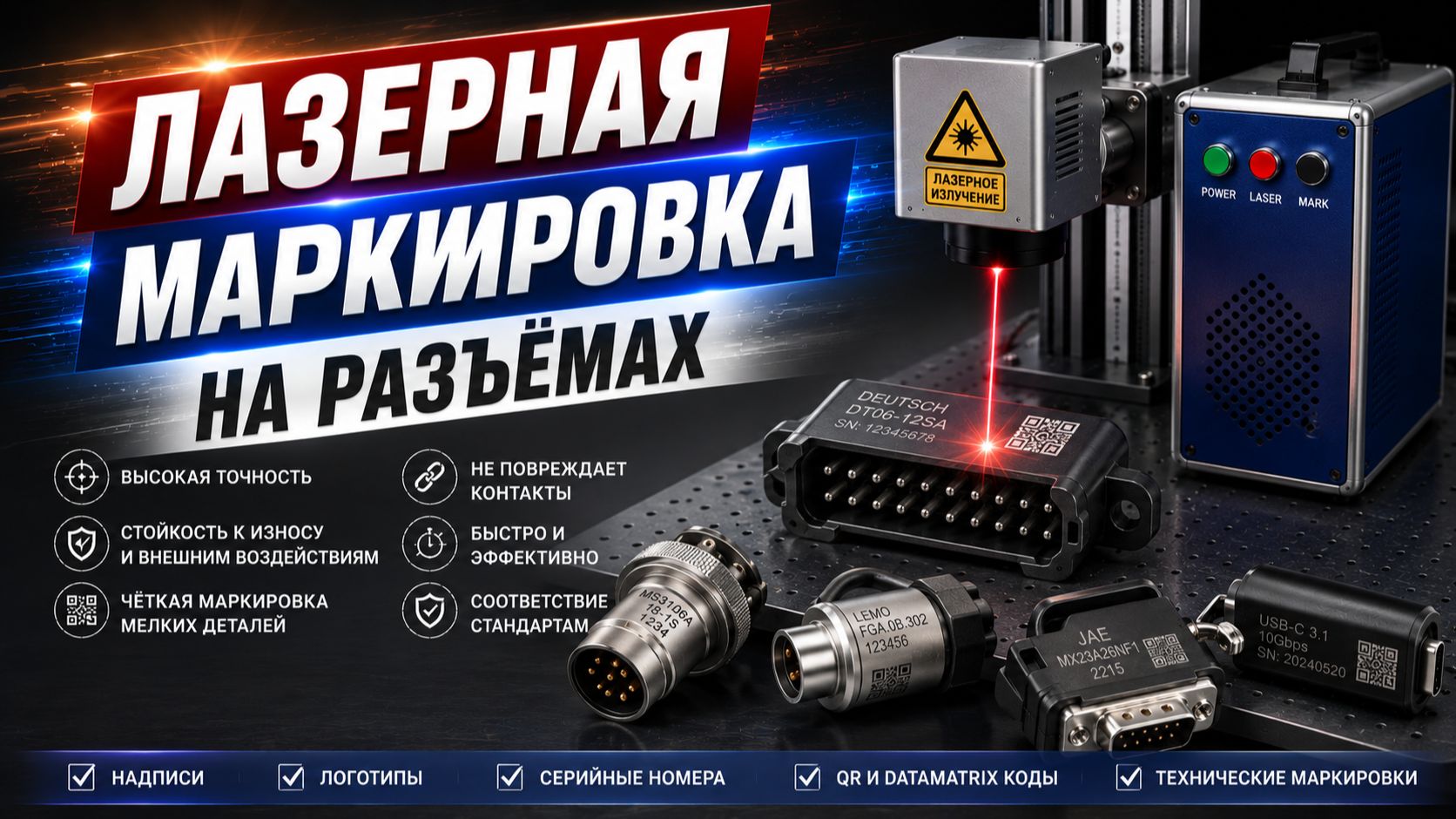 Лазерная маркировка разъемов смотреть онлайн