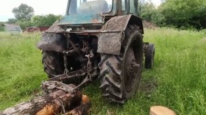 Застал дождь в лесу! МТЗ-80, дрова!