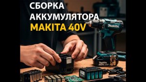 Сборка аккумулятора Makita 40V XGT. BL4040.