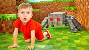 Диана и Рома Детские квесты и челенджи Minecraft и лабиринты Диана и Рома dbltj
