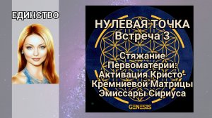 Нулевая точка. Встреча 3. Стяжание Первоматерии: Активация Кристо-Кремниевой Матрицы