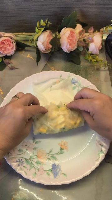 Пирожки из рисовой бумаги с двумя начинками🫔🤌