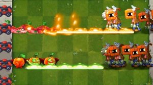 Pyre vine (Level 10) vs Jack O'Latern (Level 10) - Plants vs. Zombies 2