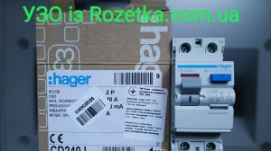 Огляд Диференціальне реле (УЗО) Hager 40/0.03A тип A з Rozetka