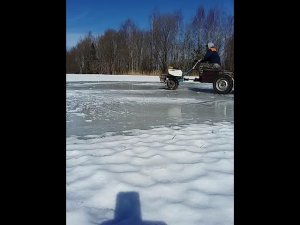 Дрифт на мотоблоке Нева