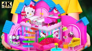 (Замечательно) Постройте маленький розовый замок Hello Kitty из картона для моего друга ❤️ Миниатюрн