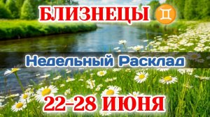 БЛИЗНЕЦЫ♊Недельный расклад 22-28 ИЮНЯ /Таро Прогноз/Сферы жизни