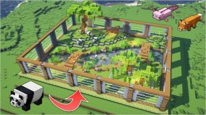Minecraft Майнкрафт:: Как построить красивый вольер для животных