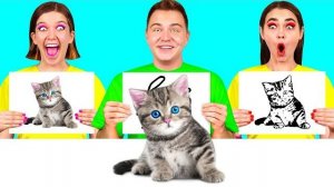 Кто Лучше Нарисует Предмет, Получит Его | Крутые Трюки для Рисования