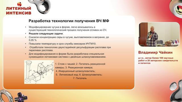 Литейный интенсив 2026. Чайкин Владимир. 50 лет в литейном производстве смотреть онлайн