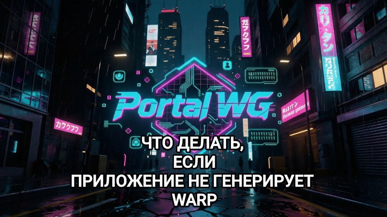 ЧТО ДЕЛАТЬ, ЕСЛИ ПРИЛОЖЕНИЕ «PORTAL WG» не генерирует WARP в автоматическом режиме смотреть онлайн