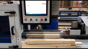 Обработка пачек заготовок на автоматическом торцовочном станке EcoWood MasterCut 250