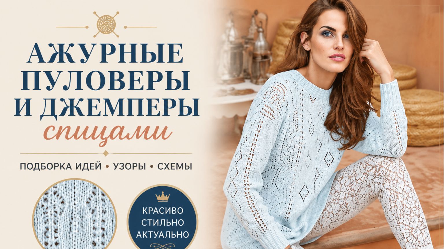 АЖУРНЫЕ ПУЛОВЕРЫ/ДЖЕМПЕРЫ СПИЦАМИ 2026: ЛЕГКОСТЬ + ЭЛЕГАНТНОСТЬ! 🧶✨