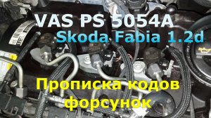 Прописка кодов форсунок VAS PS5054А - Skoda Fabia 1.2d CWFA