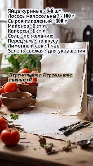 Фаршированные яйца с малосольным лососем