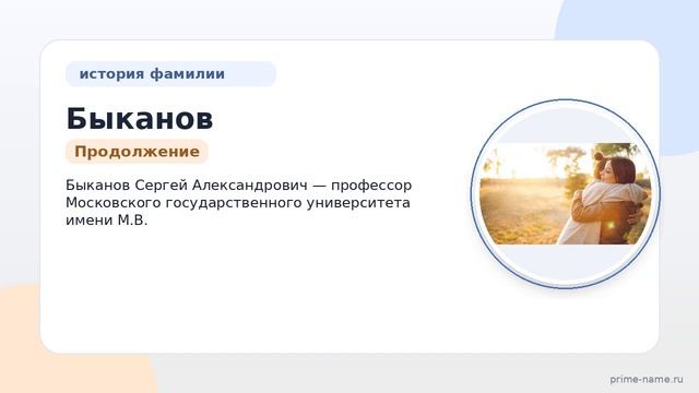 Фамилия Быканов: происхождение, значение и склонение