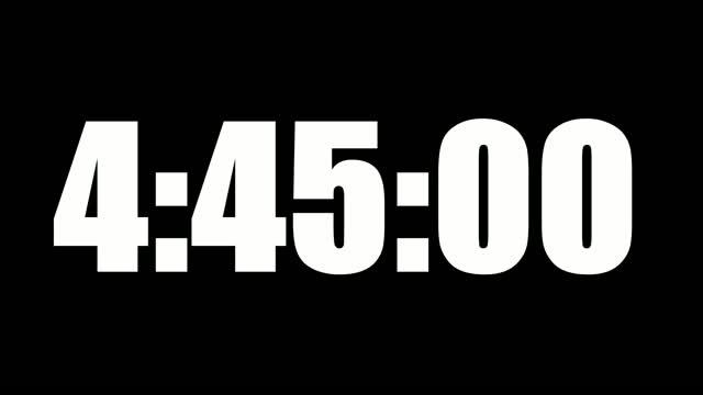 4 HOUR 45 MINUTE TIMER • 285 MINUTE COUNTDOWN TIMER ⏰ LOUD ALARM ⏰
