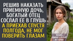 Истории из жизни Решив наказать приемную дочь, богач сослал ее в глушь… А приехав спустя полгода…