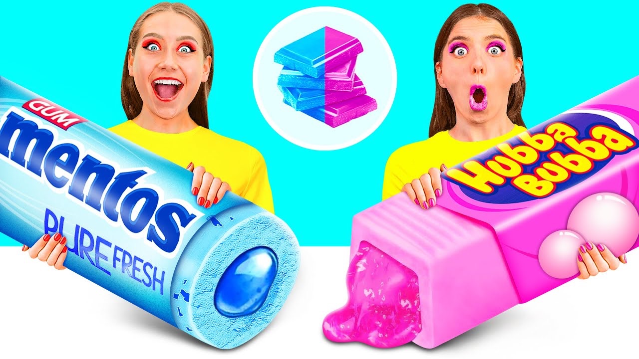 Розовая Еда vs Голубая Еда Челлендж от Fun Challenge смотреть онлайн