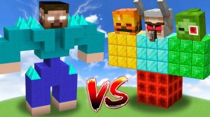 АЛЬФА МУТАНТ ХИРОБРИН ПРОТИВ ВСЕХ ГОЛЕМОВ MINECRAFT БИТВА МОБОВ В MINECRAFT