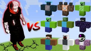 Итадори Юджу против всех боссов Minecraft, Визер Шторм, Варден - Битва мобов Minecraft