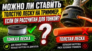 Можно ли ставить толстую леску на триммер, если он рассчитан для тонкой