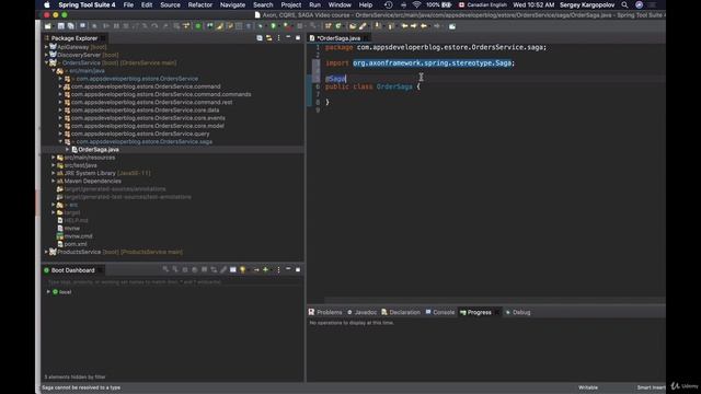 110 - Creating OrderSaga class смотреть онлайн